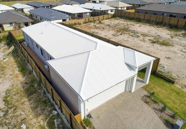Top View of White Roof — Metal Roofing In Coomera, QLD