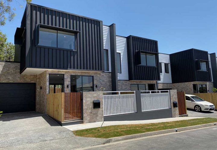 Black and White Wall Cladding — Metal Roofing In Coomera, QLD